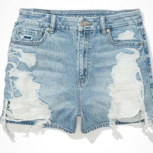 AE CURVY DENIM MOM SHORTS - 12